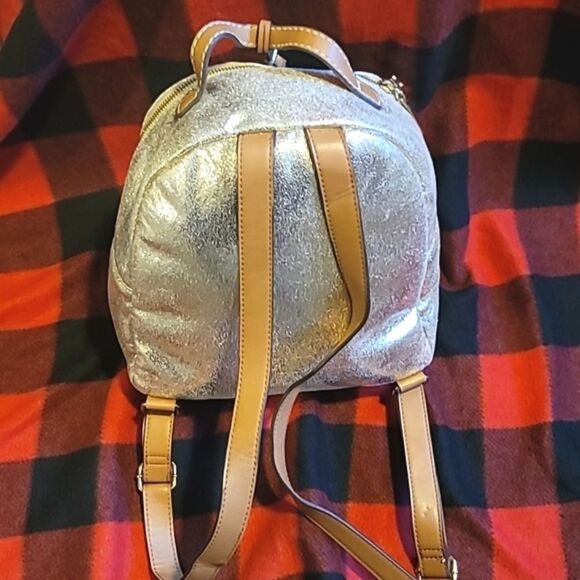2/$20 Tommy Hilfiger Metallic Gold Backpack - Picture 3 of 7